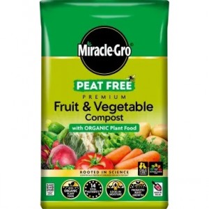 MIRACLE GRO PEAT FREE ORGANI FRUIT & VEG COMPOST 40ltr